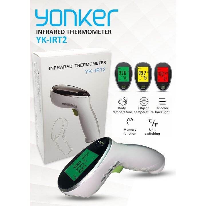 YONKER INFRARED THERMOMETER (YKIRT2) [1 YEAR WARRANTY] Lazada