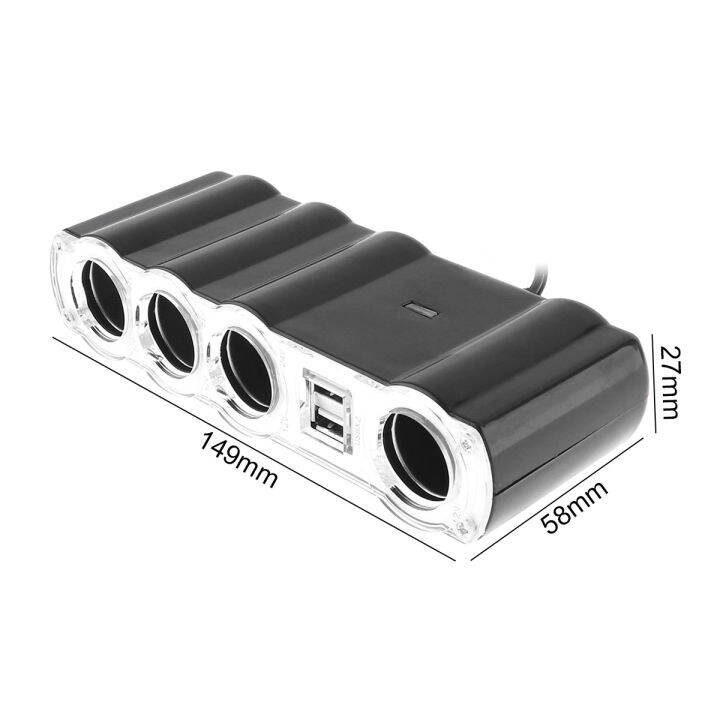 4ทิศทางหลายซ็อกเก็ตที่ชาร์จแบตในรถ-vehiclelighter-splitter-dual-usb-ปลั้กพอร์ตอะแดปเตอร์