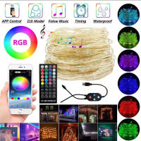 ใหม่ไฟ LED เชือก510M20M 100200 LED RGB USB ไฟควบคุมระยะไกลนางฟ้ามาลัยแต่งงานคริสต์มาส HOL โคมไฟตกแต่ง