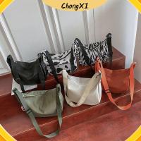 CHONGXI สีทึบทึบ กระเป๋าแบบสะพายไหล่ ไนลอนทำจากไนลอน จุได้มาก กระเป๋าแมสเซนเจอร์ ง่ายๆ รูปทรงเกี๊ยวซ่า กระเป๋าถือแบบถือ ผู้หญิงผู้หญิงผู้หญิง