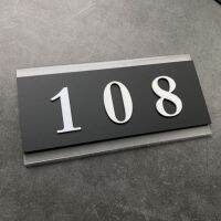 ﹍✙♂ 9X18cm European style door sign house number door number of custom made apartment door panels of Villa any letter symbols Hote