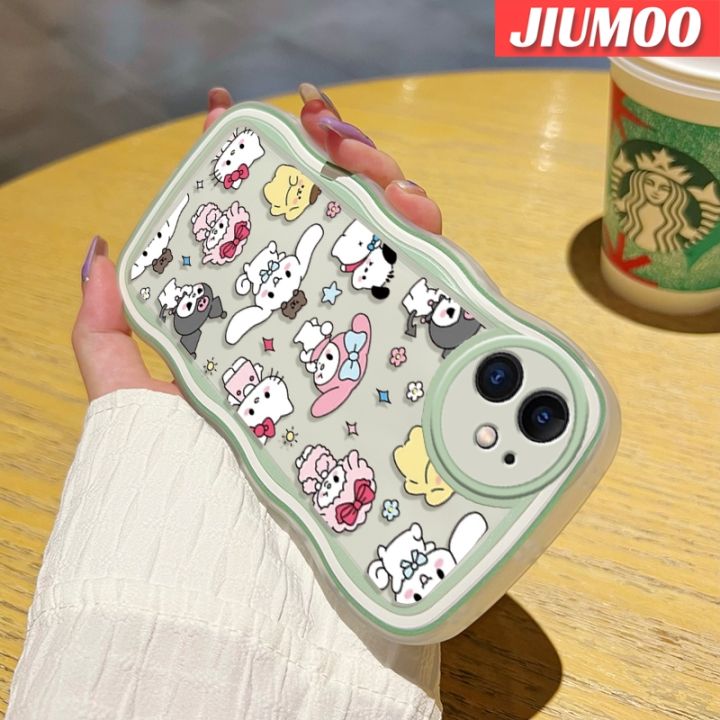 jiumoo-เคสสำหรับ-vivo-y15s-y01-y15a-เคสการ์ตูน-sanrio-family-hello-kitty-แฟชั่นลายคลื่นเคสโทรศัพท์โปร่งใสเลนส์กล้องถ่ายรูปเคสกันกระแทกซิลิโคนอ่อนชัดเจนกรอบป้องกัน