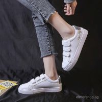 Little Daisy White Shoes Womens2021Spring New Popular White Shoes All-Match Flat Student Velcro Board Shoes Summer
