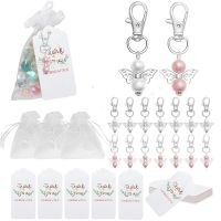 90Pcs Angel Keychain Baby Baptism Shower Wedding Souvenir Guest Gift Wedding Decoration Party Christmas Decor