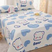 【Ready】? Thickened bed cover four seasons universal three-piece tatami cartoon non-slip bed sheet household single double Kang pad