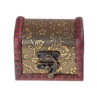 1pcs Wooden Jewelry Storage Case Organiser Gifts Vintage Treasure Chest Wood Box Carrrying Cases Antique Style Jewelry