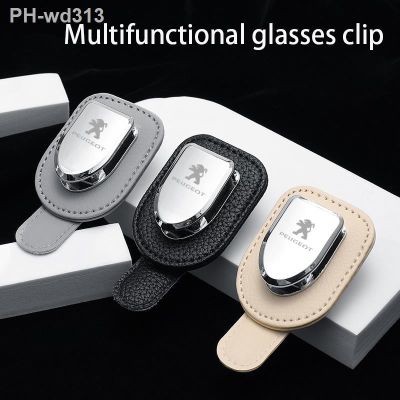 For Peugeot 206 307 208 308 207 3008 407 2008 508 3008 208 5008 Car multifunctional glasses holder sunglasses holder card holder