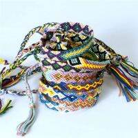 1pc Boho Nepal Ethnic Handmade Bracelet  Summer Beach Braid String Cotton Wrap Woven Rope Friendship Bracelets For Women Men Printing Stamping