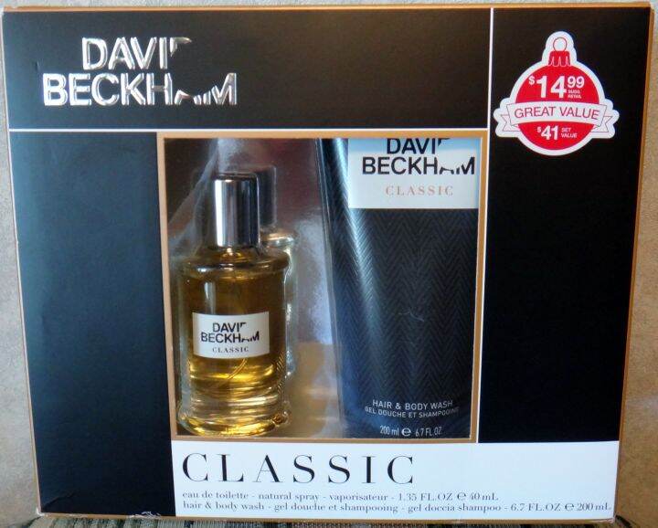 David Beckham Cologne Classic Eau De Toilette Body Wash Gift Set NewUS