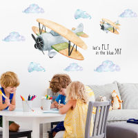 Wall Stickers for Kids Rooms Vinyl Sticker for Children Room Chambre Bebe Teen Decoration Aircraft Wall Art