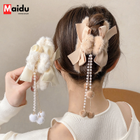 Maidu Jewelry กิ๊บติดผมโบว์ตุ๊กตาสำหรับผู้หญิงด้านหลังล่าสุดของหัวมุกฉลามคลิป