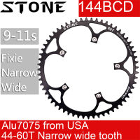 หิน144 BCD Chainring Track Fixie จักรยานเกียร์คงที่แคบและกว้างความเร็วสูง44T 46 48 50 52 54 55 56 58T 60T ChainWheel รอบ144bcd