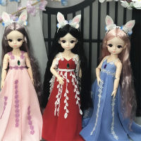 30cm Dolls 3D Eyes Chinese Princess Dolls Toys with Accessories Clothes Jewelry 12 Movable Jointed Girl Doll Toy for Girls Gifts