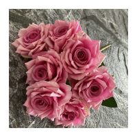 Artificial Flower Simulation Silk Rose Bouquet Wedding Photography Props Home Living Room Garden Pink Orange Fake Flowers Decor Artificial Flowers  Pl