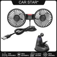 [COD Available] USB 5V Auto Cooler Fan Adjustable Auto Ventilation Fan Car Electrical Appliances