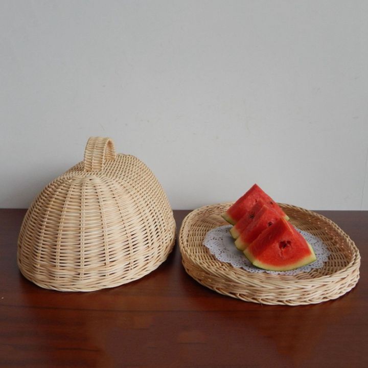 rattan-storage-tray-with-cover-hand-woven-wicker-baskets-bread-fruit-food-breakfast-display-box-for-food-fruit-cake-etc