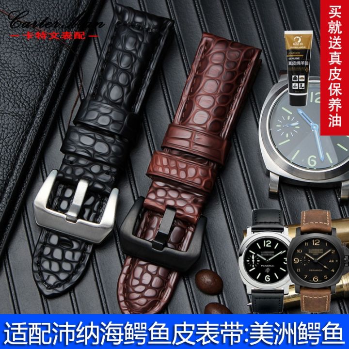 Alligator leather watch strap Suitable for LUMINOR Lumino Panerai