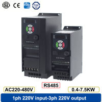 เครื่องควบคุมความเร็วเครื่องผสมอาหาร VFD 0.4-4KW 220V 380V ตัวแปลงความถี่ตัวแปรเฟสเดียวอินพุตไดรฟ์ความถี่สามเฟส