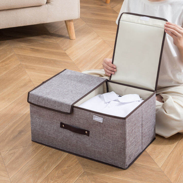 Clothes storage box fabric folding large underwear storage box clothes