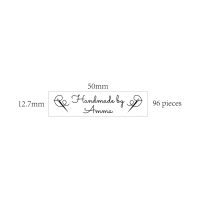 96pieces Custom Ironing Labels, Custom Clothing Labels, Text, iron on , Organic Cotton Fabric Name Label (YT157)