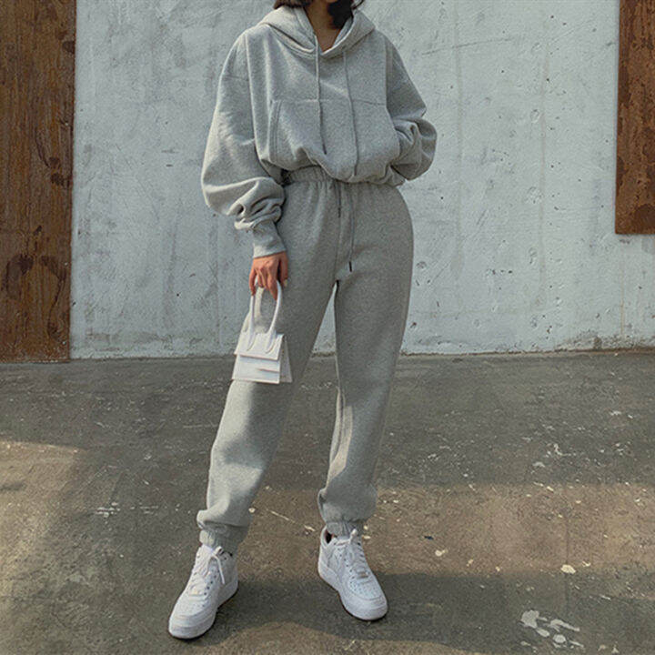 hoodies-suit-winter-spring-solid-casual-tracksuit-women-fleece-2-pieces-set-sports-sweatshirts-pullover-home-sweatpants-outfits