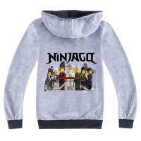 Ninjago คาร์ดิแกนฤดูใบไม้ผลิฤดูใบไม้ร่วงเด็กซิปแจ็คเก็ตคลุมด้วยผ้าสาวเสื้อผ้าเด็กผ้าฝ้าย + โพลีเอสเตอร์ซิปเสื้อคลุมด้วยผ้าแขนยาวเด็กเกาหลี