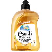 Earth Choice Lemongrass &amp; Ginger Liquid เอิร์ธ ชอยส น้ำยาล้างจาน เลม่อนแกรส&amp;จินเจอร์ 500ml.