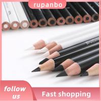 ดินสอสีร่าง12ชิ้นแบบ RUPANBO039392692ดินสอสีน้ำมันชุดอุปกรณ์ศิลปะดินสอวาดเขียนโรงเรียนสีขาวสีดำ