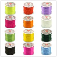 【YD】 0.5mm 50m/Roll Flat Elastic Cord Beading Stretch Thread String Rope for Jewelry Making 26 Colors