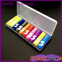 Uaifo กล่องจัดเก็บฝาเคสแบตเตอรี่พลาสติกแบบพกพาสำหรับแบตเตอรี่10ชิ้น