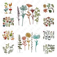 Hot Sale Fall Foliage Garden Wildflower Funky Toadstools Metal Cutting Dies Diy Scrapbook Embossed Paper Card Album New Arrive