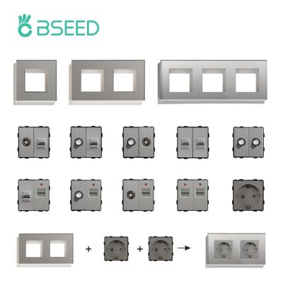 【NEW Popular】 BseedStandard DIY USB TVComputerFunction อะไหล่พร้อมกรอบกระจกสีเทาสำหรับปรับปรุงบ้าน