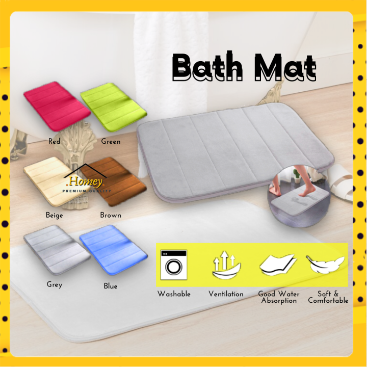 HOMEY Bath Mat Kitchen Carpet 40*60cm Water Absorption Rug Shaggy