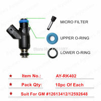จัดส่งฟรี10เซ็ตหัวฉีดน้ำมันเชื้อเพลิงชุดซ่อมสำหรับชิ้นส่วน #122613412 12592648สำหรับ G-M เปลี่ยนรถ (AY-RK402)