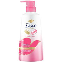 LeeMart ยาสระผม โดฟ Dove 430ML แชมพู บำรุงเส้นผม โด๊ฟ ยอดนิยม รุ่น ขวดปั๊ม สระโดฟ สีชมพูใส ดีท๊อกซ์ 430 มล.