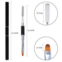 Dual Ended Head Nail Art Brush Acrylic UV GeL Extension Building Drawing Pen Brush Removal Spatula Stick Nail Pen Brush Tools Artist Brushes Tools