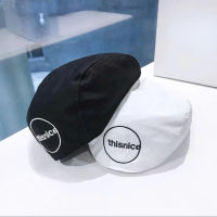 Designer ยี่ห้อ Black Letter Beret ผู้ชายและผู้หญิงฤดูร้อนหมวกตัวอักษรบางส่วน Casual Breathable Forward หมวกฟรี Mailing