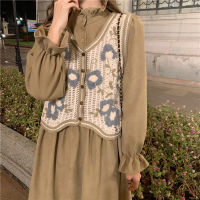 One Piece Dress Early Spring Autumn 2021 New Button Midi Dresses French Small Temperament Two Piece Set Womens Dress