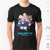 Hololive Enall Holomyth T Shirt Diy Cotton Hololive En All Holomyth Mori Calliope Gawr Gura Anime Watson Amelia