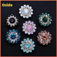 OSIDE 10PCS 14mm งานฝีมือ DIY เครื่องประดับหมวก ที่เป็นประกาย พลอยเทียม ปุ่ม หินแก้วคริสตัล ตกแต่งเสื้อผ้า