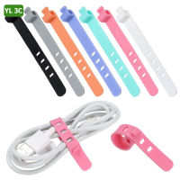 ที่ม้วนเก็บสายไฟ คลิปหนีบสาย USB สายรัดหูฟัง ที่ป้องกันสายเคเบิล ที่ยึดหูฟัง ที่เก็บสายซิลิโคน