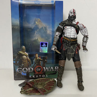 7.8 "เทพแห่งสงครามเกม Kratos 2018 PS4 W/อุปกรณ์เสริมพีวีซีตุ๊กตาขยับแขนขาได้กล่องของเล่น