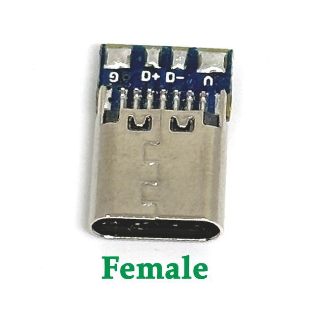 cc-usb-3-1-type-c-male-female-connectors-jack-tail-24pin-usb-male-plug-electric-terminals-welding-data-support-pcb-board