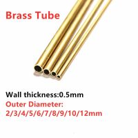 1PC Brass Tube DIY Pipe Round Diameter 2/3/4/5/6/7/8/9/10/12mm L50 80 100mm 200mm 300mm 0.5mm Wall Brass Pipe Brass Tube Cutting Colanders Food Strain