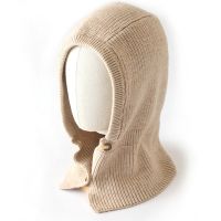 【YD】 Cashmere Knitted Balaclava Hat Soft Warm Woollen Beanie Bonnet Neck Face Skullies Hooded Scarf Caps