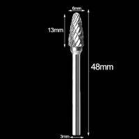 1Pc อุปกรณ์เสริมสำหรับเครื่องบดเครื่องมือ Cnc เครื่องตัดทังสเตนคาร์ไบด์โรตารี่งานไม้หัวขัดเครื่องตัดมิลลิ่ง3*6มม