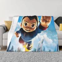 Mighty Atom Astroboy Tetsuwan Atom ผ้าห่ม Coral ขนแกะ Plush ตกแต่งห้องนอนเครื่องนอนที่นอนผ้าคลุมเตียง