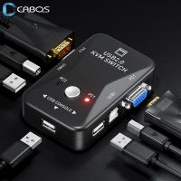 KVM sakelar VGA USB sakelar USB pengendali Hub USB 2.0 sakelar VGA untuk Keyboard komputer Mouse proyektor Monitor TV berbagi Printer