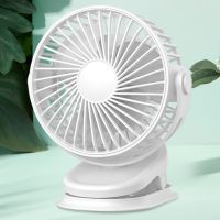 【YF】 Desktop Electric Fan Small Cooling Powerful Clip-on USB Charging Hand Clip 720 Degree Rotating for Student Dormitory