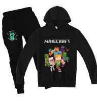 Minecrafts ชายชุดเสื้อมีฮู้ดหญิงแขนยาว Hooded Tops Jogger เกมการ์ตูนพิมพ์รูปแบบเสื้อผ้าเด็กเสื้อกันหนาว Hoodie ชุด PH1082เสื้อผ้าเด็กฤดูใบไม้ผลิชุดลำลองแฟชั่นสบายๆ